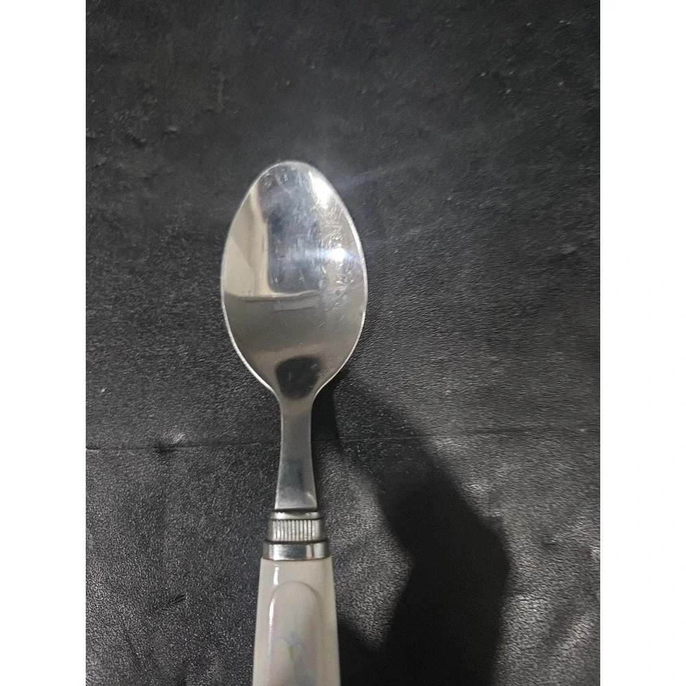 Corelle Shadow Iris Spoon, Corning Flatware,‎ Plastic Handle Utensil, Vtg Spoon